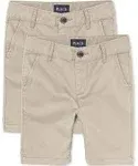 Bundle of 4 Boys Uniform Stretch Chino Shorts in Color Sandwash