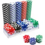 100Pcs Professional Poker Chip with Storage Box, 5 Colors Casino Poker Chips ...