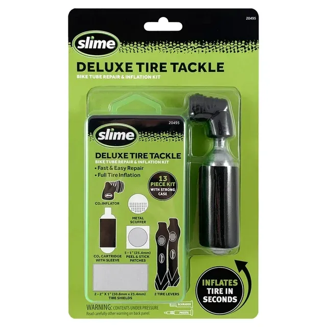 Slime Deluxe Tire Tackle Bike Tube Repair & Inflation Kit 20495