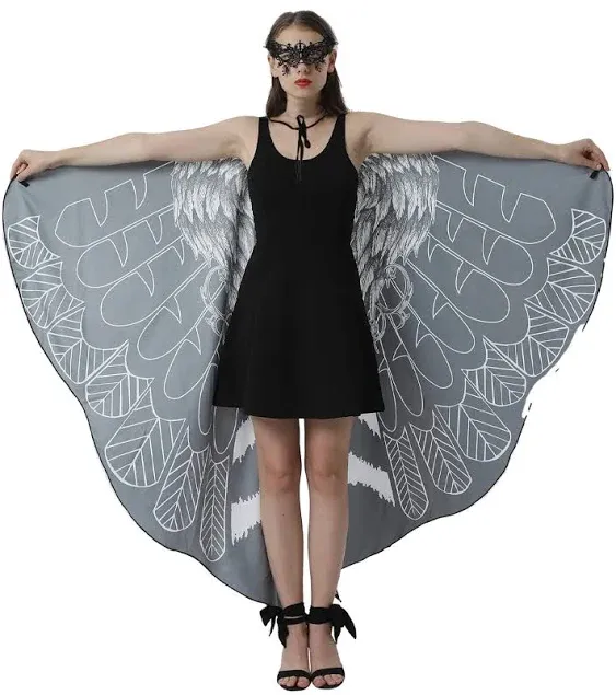 Ypser Halloween Party Wings Shawl for Women Fairy Ladies Costume Cape