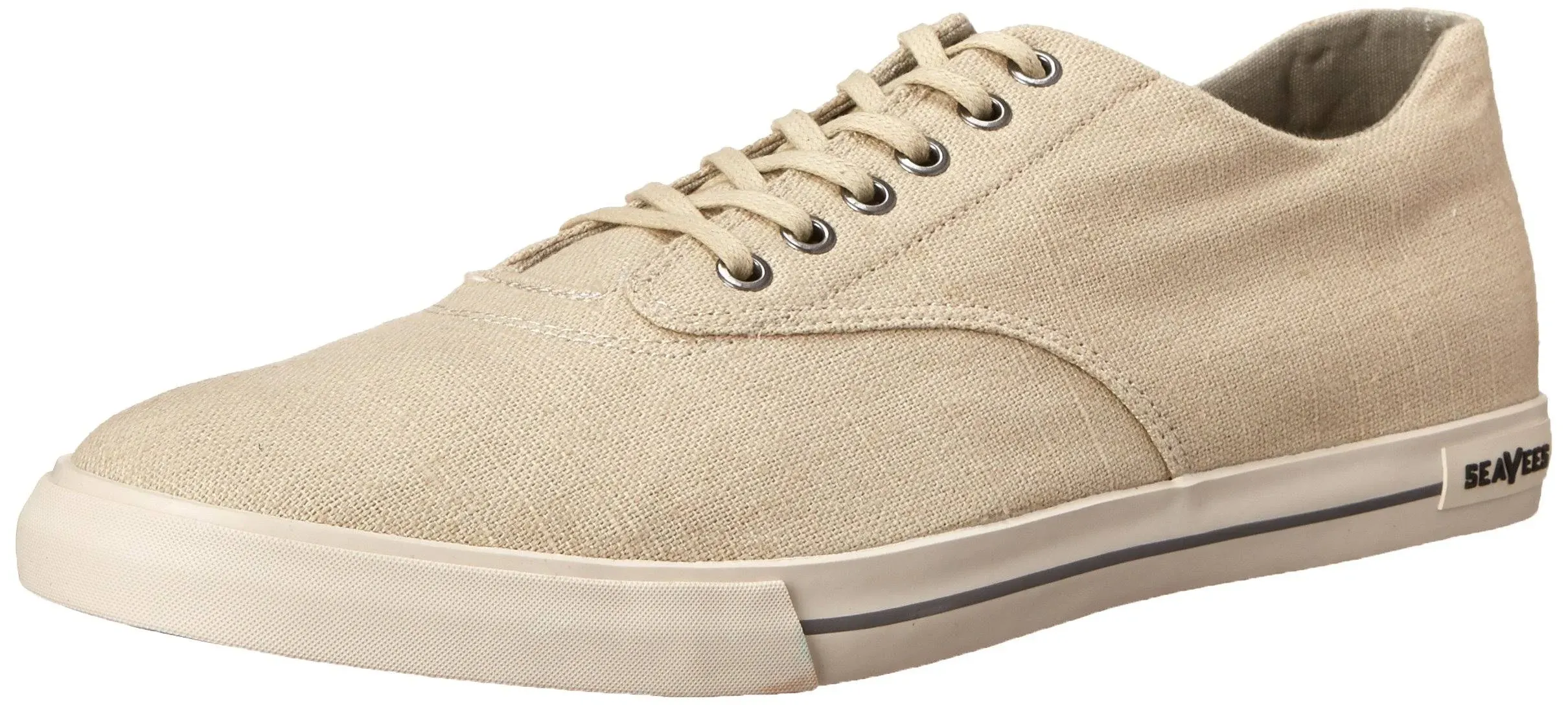 SEAVEES Hermosa Plimsoll Sneaker Men&#039;s Size 15 D Natural Linen Canvas