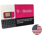 T-Mobile Prepaid SIM Card Unlimited Talk, Text, and Data in USA with 5GB Data in Canada and Mexico for 30 days