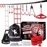 Ninja Warrior Obstacle Course for Kids 50ft Tree Slackline 10 Obstacles for Kids  | eBay