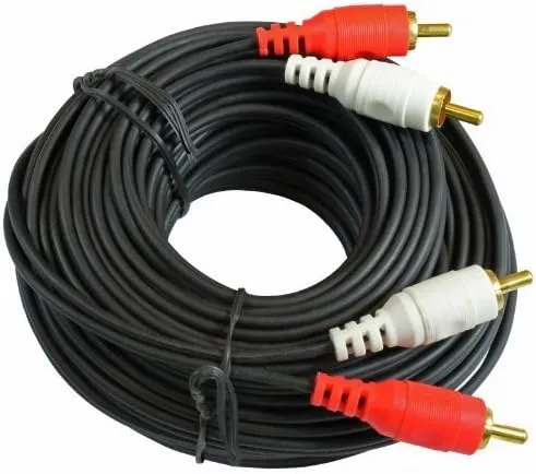 Yovus 50' Dual RCA Cable with Red and White Stereo Audio