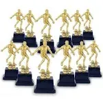 Juvale 12 Pack Small Gold Soccer Trophies for Team Award Ceremonies, Championshi