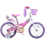 Titan Girl&#039;s Flower Power Princess BMX Bike, 16-Inch with training wheels