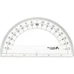 Blue Summit Supplies 30 Clear Plastic Protractors, 6 Inch, 180 Degrees, Classroom Set of Kids Protractor Rulers for Geometry and School Use, 30 Pack