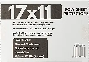 Ruby Paulina LLC 17 x 11 Inches Poly Sheet 11&#034; x 17&#034;, Diamond Clear 