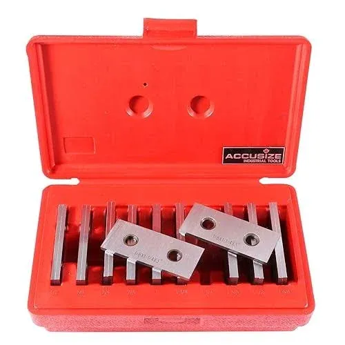 Accusize Industrial Tools 1/2" Thickness Precision Machinist's Parallel Sets, 4 ...