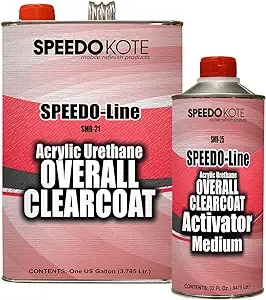 Speedokote Automotive High Gloss Clear Coat Urethane, SMR-21/25 4:1 Gallon Clearcoat Kit. For California, Delaware, or Maryland, order SS-132.