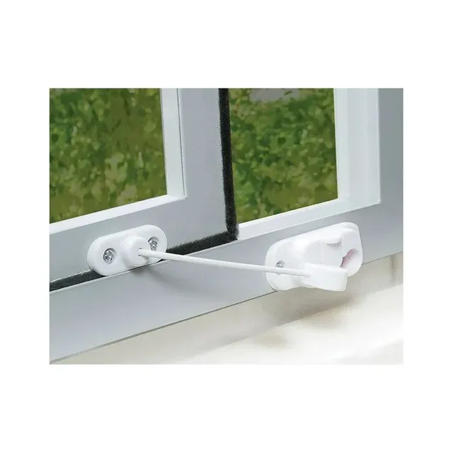 BreezzGuard Keyless Window Restrictor, Plastic, White