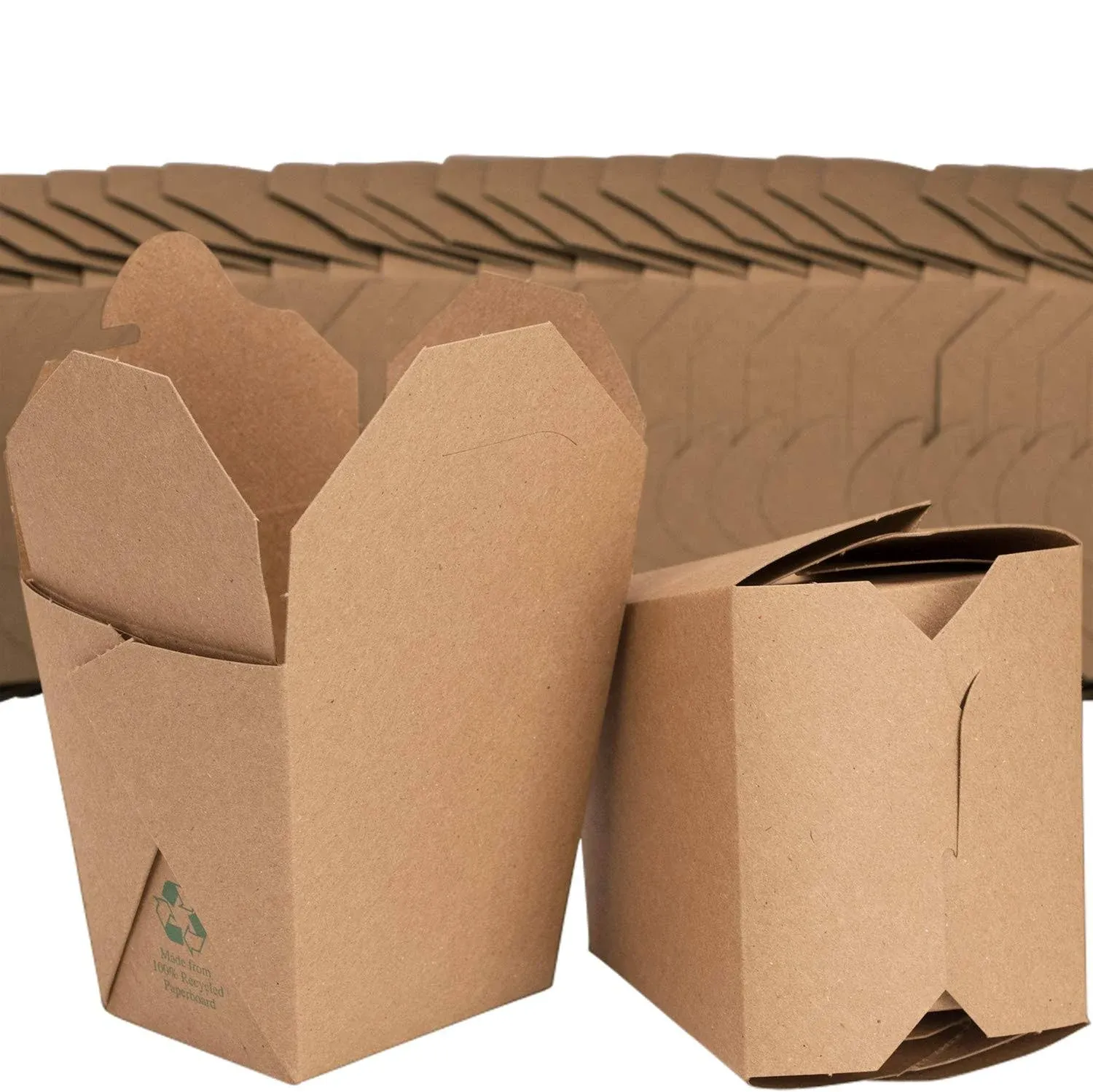 Avant Grub 100% Recyclable 16oz Brown Chinese Take Out Boxes 50pk. Leakproof Greaseproof To-Go Containers For Restaurant Event Parties Food Service. Best Value