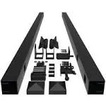 4.5 ft. x 6 ft. Black 3 Rail Aluminum Adjustable Fence Gate Kit