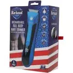 Barbasol Rechargeable Body Hair Trimmer, LCD Screen, Waterproof, Adjustable Settings, Ceramic Blades, Size: One size, Blue