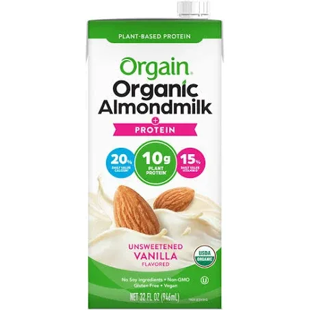 Orgain Organic Protein Almond Milk Unsweetened Vanilla