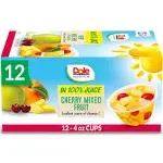 Dole Cherry Mixed Fruit - 12 pack, 4 oz cups