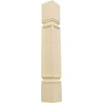 Ekena Millwork COL05X05X35KEMA Kent Raised Panel Cabinet Column (Top Block: 6", Bottom Block: 7"), 5"W x 5"D x 35 1/2"H, Maple