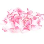 Crystal Candy Baby-Pink-&-White Edible Petals - Colorful Edible Flowers Petal for Cakes, Cupcakes, and Cake Decorations - Suitable for All Cakes and Baked Goods - 1 Jar of 6 Grams, 40 Petals