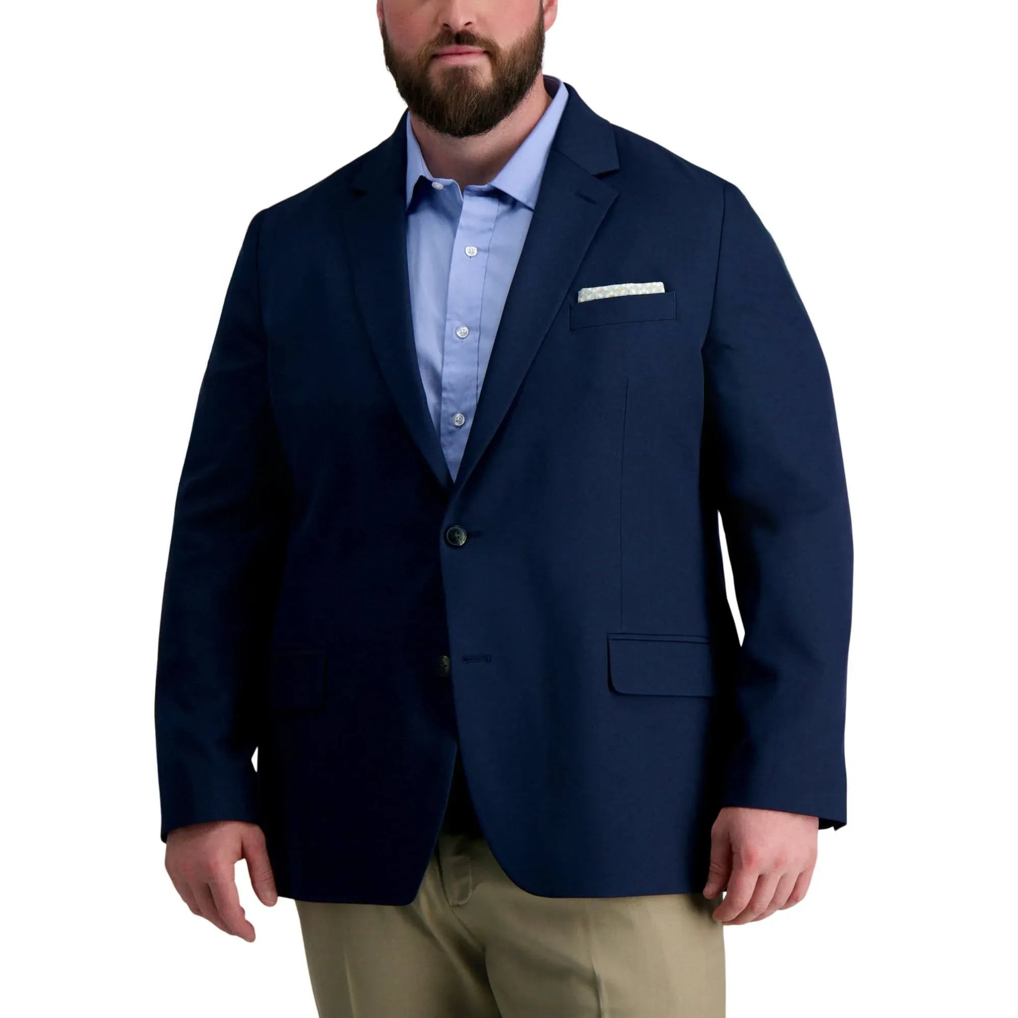 Haggar The Active Series Big & Tall Stretch Gabardine Sport Coat Indigo