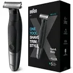 Braun Series XT5 – Beard Trimmer, Shaver and Electric Razor for Men, Body Grooming Kit for Manscaping, Durable One Blade, One Tool for Stubble, Hair