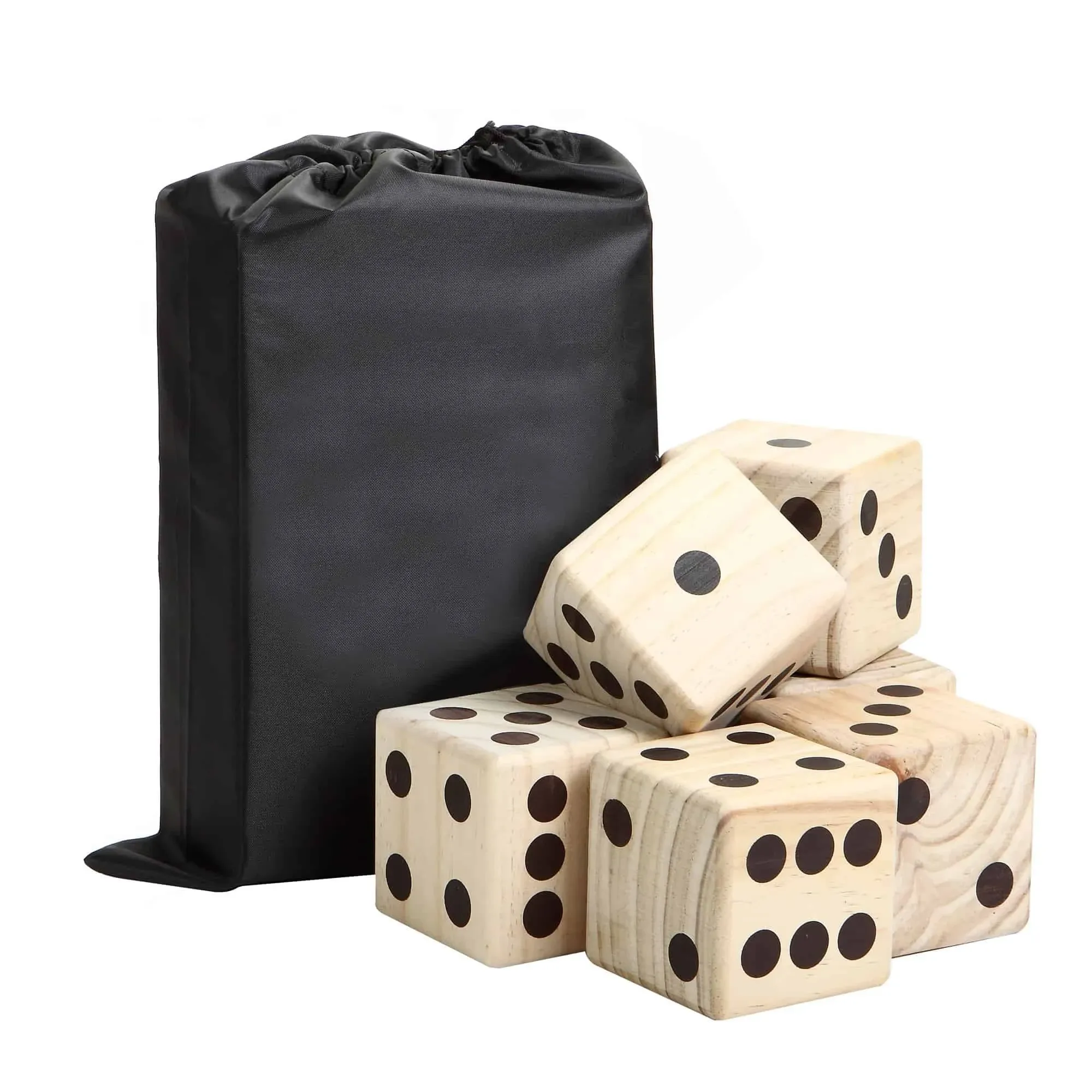 Hathaway High Roller Yard Dice Set with Black Nylon Storage Bag