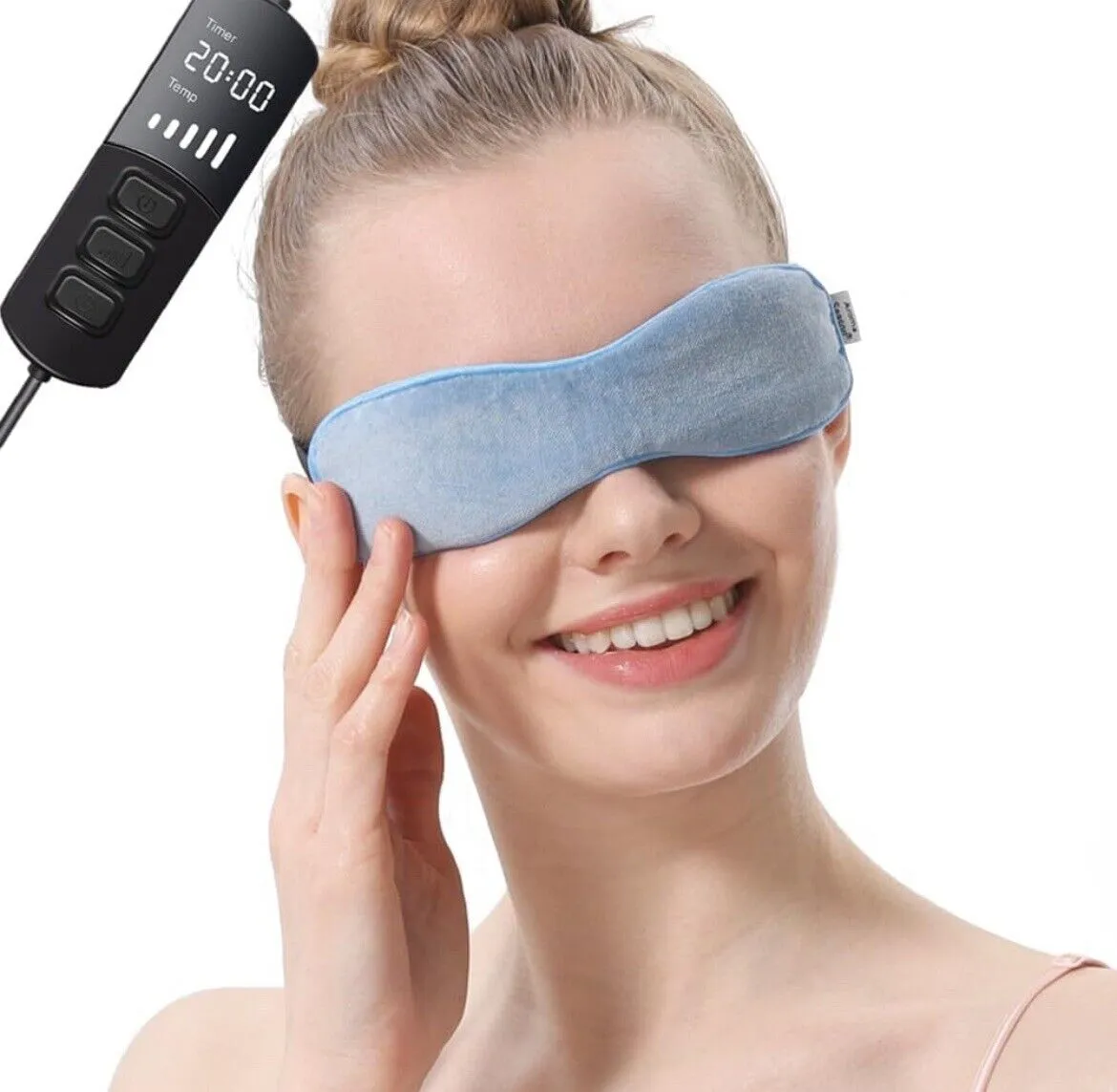 Aroma Season Professional Heated Eye Mask with Flaxseed Graphene FIR, Warm Eye