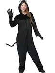 Black Cat Costume for Adults Black Cat Onesie Jumpsuit