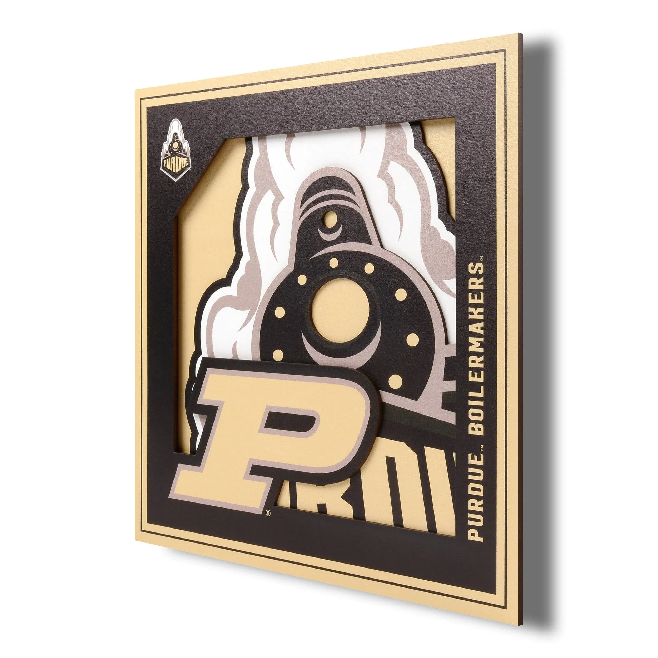 YouTheFan NCAA Purdue Boilermakers 3D Logo Series Wall Art - 12x12