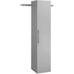 Prepac HangUps 15 inch Narrow Storage Cabinet, Light Gray