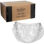 ForPro Spa Liners, Clear, Fit All Pedicure Spas, Disposable Pedicure Liners, 400-Count