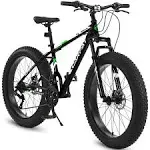 20/24/26 Inch Fat Tire Mountain Bike Variable Speed Dual Disc Brake Kids Adult Free Return