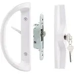 Patio Sliding Door Handle Set With Lock Key Cylindermortis<wbr/>e Lock And Face Platec