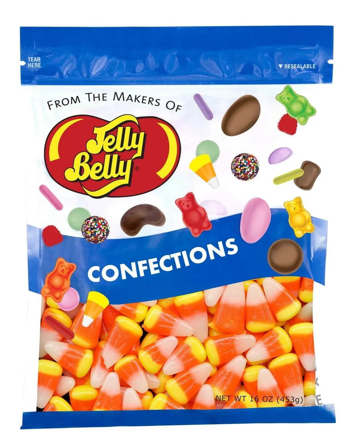 Jelly Belly Candy Corn, 16 oz (1 lb) Resealable Bag