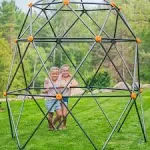 7.5’ Large Geometric Climbing Dome – Heavy Duty, Non Slip Kids Climber with Rock Climbing Hand Grips Backyard Play Equipment, Ages 3-10