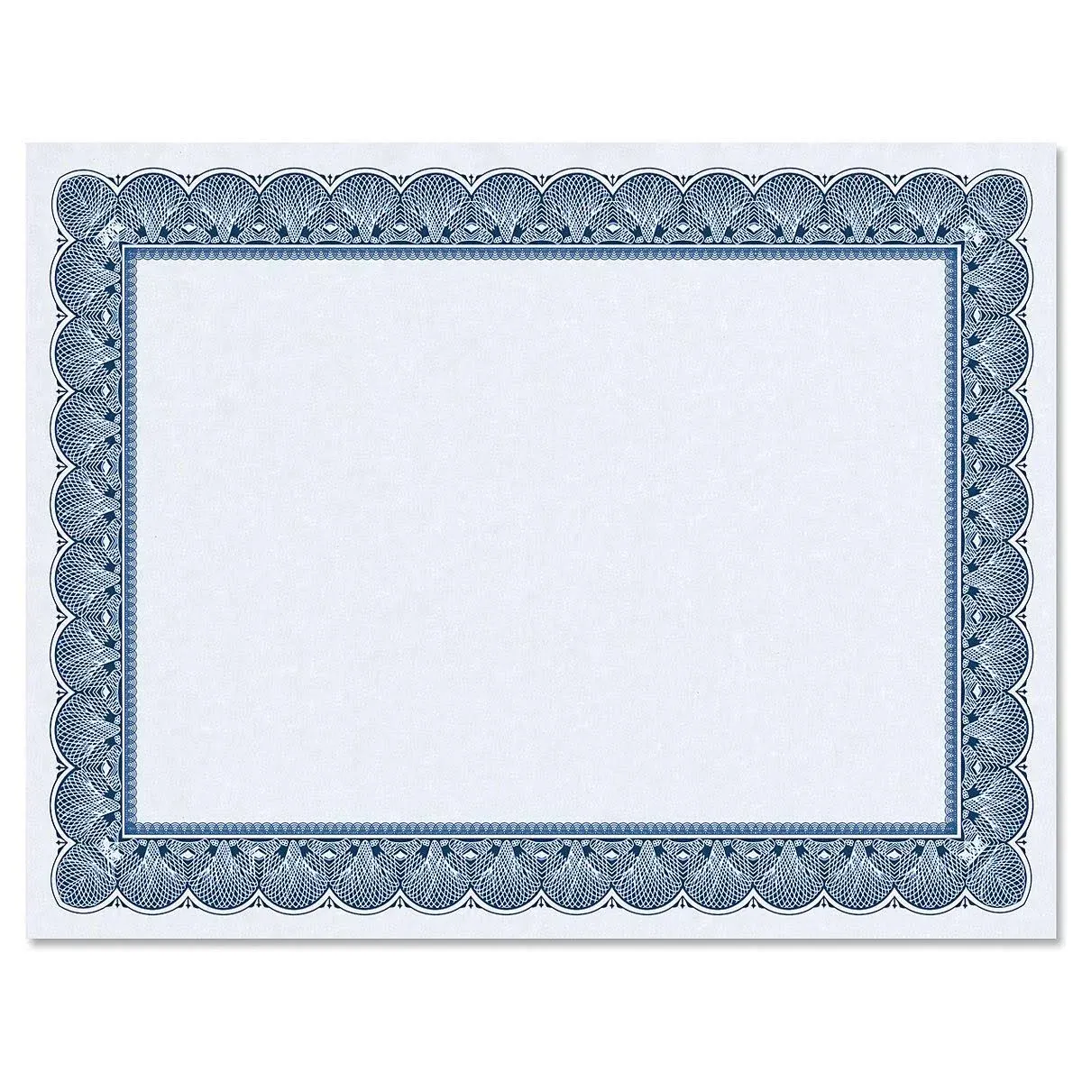 Elite Blue & Blue Parchment Certificate Papers - Pack of 100, Laser & Inkjet Printer Compatible, For Office, Business Awards, Graduation, School Diplomas, 8-1/2" x 11" on 60 lb. Text Stock