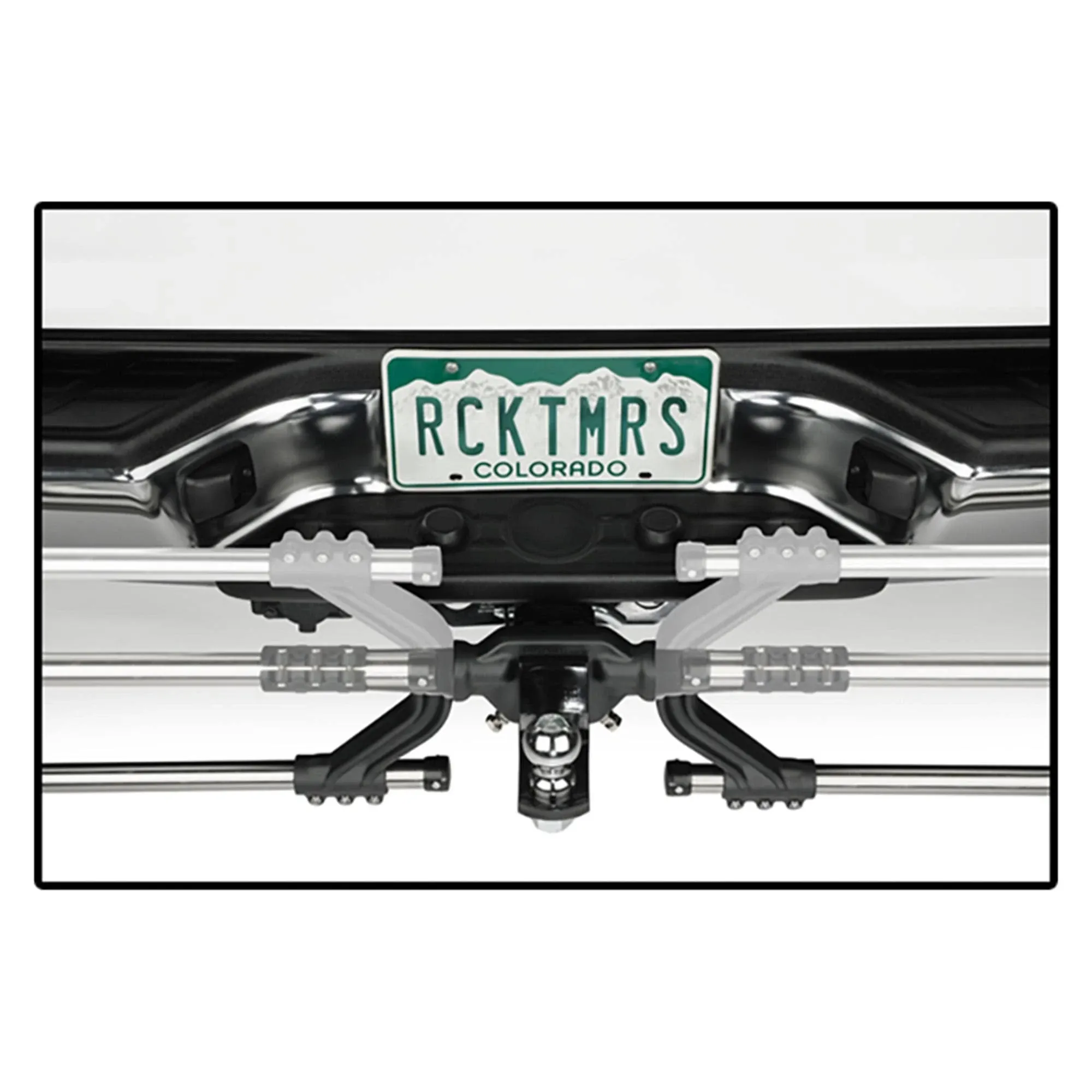 Rock Tamers 2 in. Hub Mud Flap System with Stainless Steel Trim Plates  Matte Black