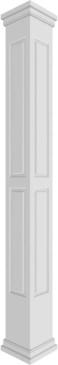 Ekena Millwork CC0808ENDPRPR 8"W x 8'H Premium Square Non-Tapered Double Raised ...