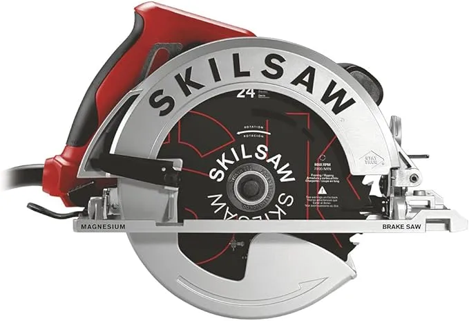 Skilsaw 15 Amps, 7-1/4" Blade Diam, 5,300 RPM, Electric Circular Saw - 120 Volts, 10' Cord Length, 5/8" Arbor Hole, Left Blade | Part #SPT67WMB-01