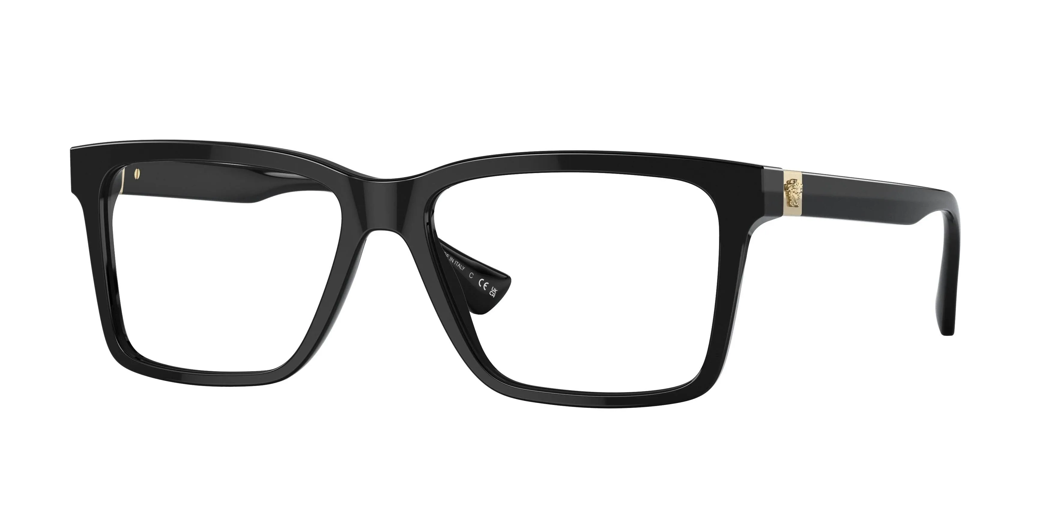 Versace 0VE3328 GB1 Black 56mm Rectangle Men&#039;s Eyeglasses