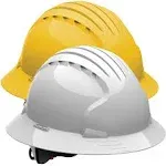 Evolution Deluxe 6161 280-EV6161-10V Full Brim Hard Hat with HDPE Shell, 6-Point Polyester Suspension and Wheel Ratchet Adjustme