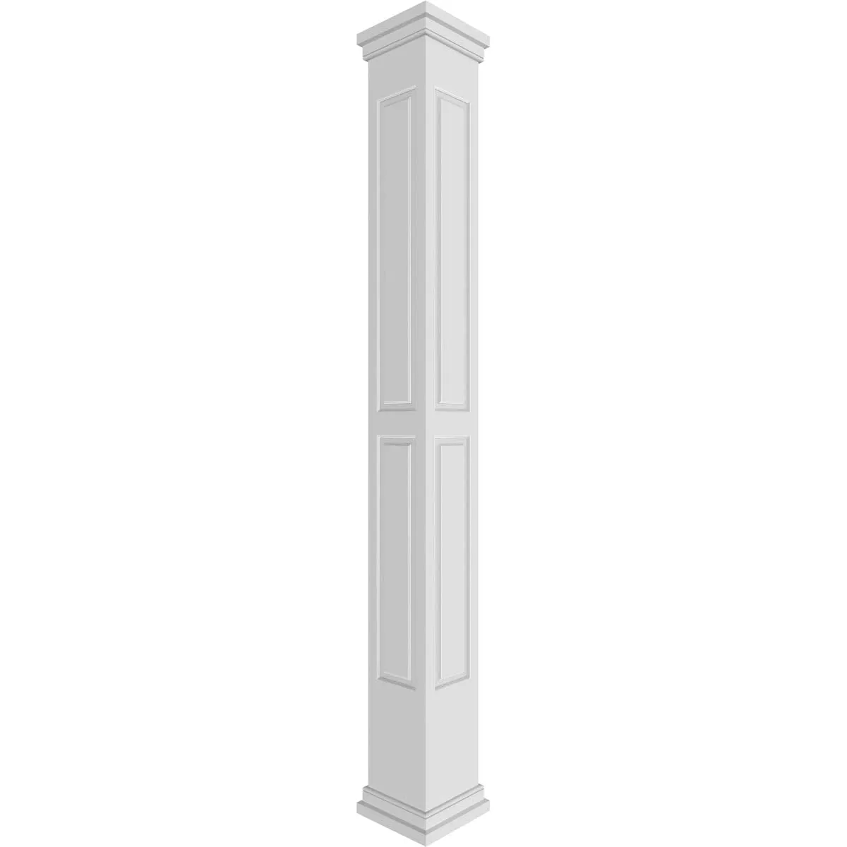 Ekena Millwork CC0808ENDPRPR 8"W x 8'H Premium Square Non-Tapered Double Raised ...