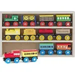 Wooden Train Set 12 PCS - Train Toys Magnetic Set Includes 3 Engines - Toy Train