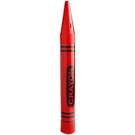 Universal Affect - Large Crayon Coin Savings Bank - Dimensions are approximately 22.5" Tall x 2.25" wide & deep - Color: Red