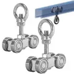 4 Wheel Silent Trolley Assembly Rollers - Four Bearing Trolley Assembly 2 Pack