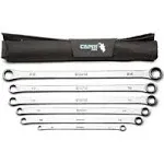 Capri Tools 0 Degree Offset Extra Long Box End Wrench Set (6-Piece Metric (8-24 mm) / Storage Pouch) (CP11800-6MPK-JP)