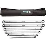 Capri Tools 0 Degree Offset Extra Long Box End Wrench Set, Metric, 8-19 mm, 12 Sizes, 6-Piece