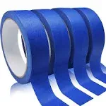 4 Rolls Premium Painters Tape, Blue Tape, Masking Master Tape, Paint Tape for Multi-Purpose, Painting, Painter's, DIY Crafts Arts (88yd =0.94IN*22yd*4) Decoration Labeling No Residue, Easy Removal