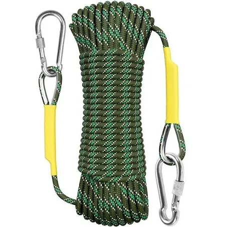 X XBEN Outdoor Climbing Rope 10M(32ft) 20M(64ft) 30M(96ft) 50M(160ft) 70M(230ft) 152M(500FT) 352M(1000FT) Static Rock Climbing Rope for Escape Rope Ice Climbing Equipment Fire Rescue Parachute