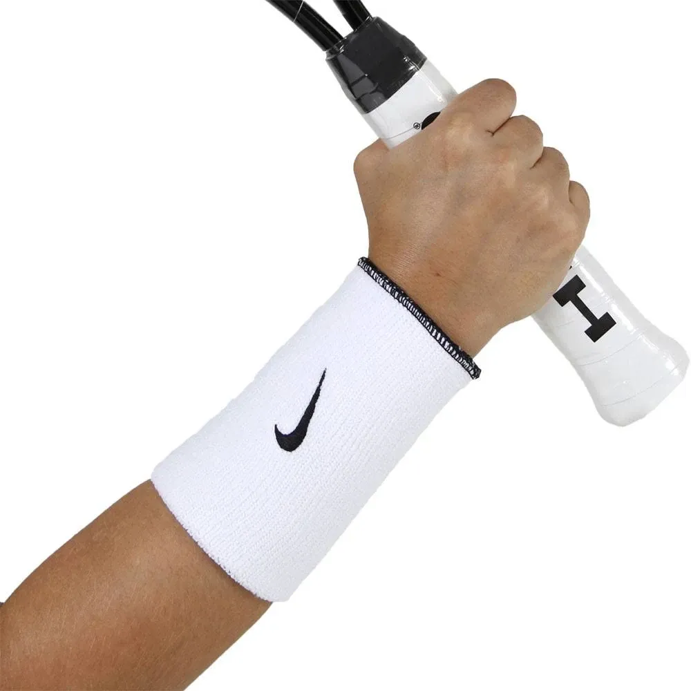 Nike Premier Home and Away Doublewide Wristbands (Black/White, Osfm)