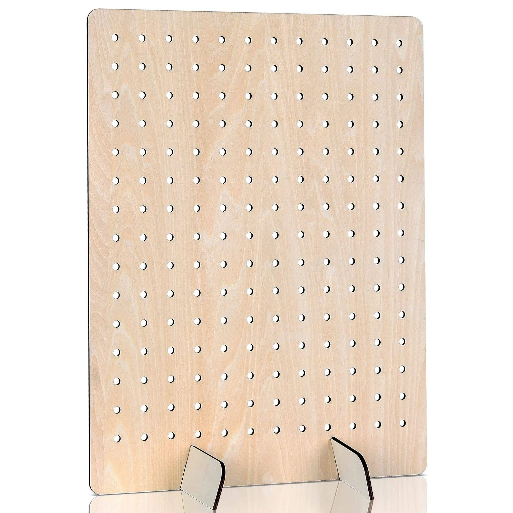 Storage Standard Wooden Pegboard Display Stand Retail Rack - Necklace Holder Earring Display Stands for Selling and Craft Shows - Jewelry, Pin, Stickers & Keychain